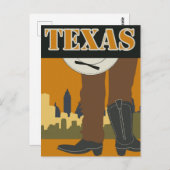 Carte postale Vintage Texas Lone Star (Devant / Derrière)