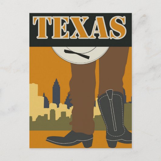Carte postale Vintage Texas Lone Star (Devant)