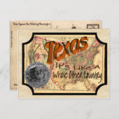 Carte postale vintage Texas Old (Devant / Derrière)