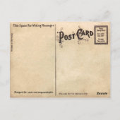 Carte postale vintage Texas Old (Dos)