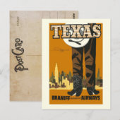 Carte postale Vintage Texas Travel (Devant / Derrière)