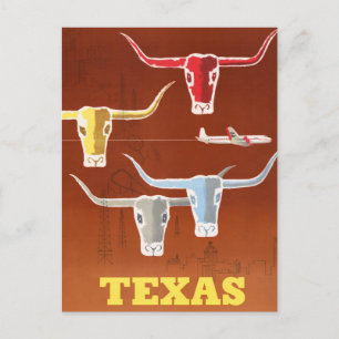 Carte postale vintage Texas Travel