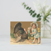 Carte postale vintage Thankgiving Turkey II (Debout devant)