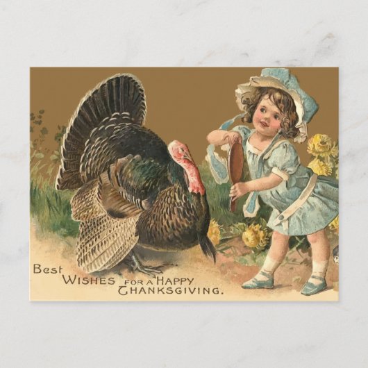 Carte postale vintage Thankgiving Turkey II (Devant)