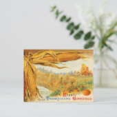 Carte Postale vintage Thanksgiving (Debout devant)