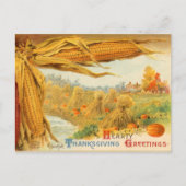 Carte Postale vintage Thanksgiving (Devant)