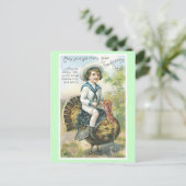 Carte postale vintage Thanksgiving (Debout devant)
