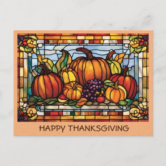Carte Postale Vintage Thanksgiving Citrouille Automne Automne Ha (Devant)