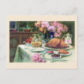 Carte postale Vintage "Thanksgiving Dinner" (Devant)