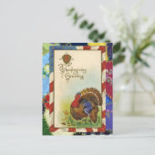 Carte postale vintage Thanksgiving Salutations & Q (Debout devant)