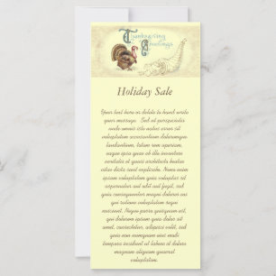 Carte postale vintage Thanksgiving Turquie