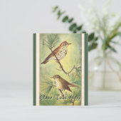 Carte postale vintage Thrushes (Debout devant)