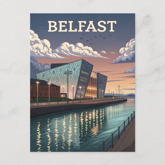 Carte Postale Vintage Titanic Belfast Travel (Devant)