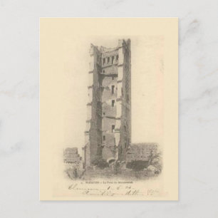 Carte Postale Vintage, TLEMCEN, algérie tour de Mansourrah