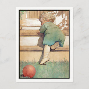 Carte Postale Vintage Toddler et Ball par Jessie Willcox Smith