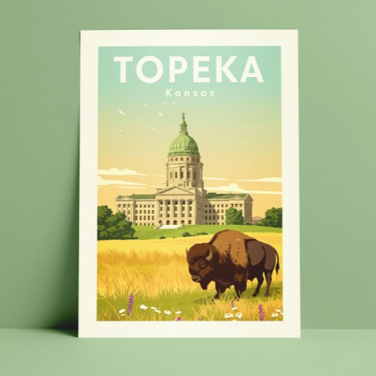 Carte Postale Vintage Topeka Kansas
