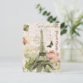 Carte postale vintage Tour Eiffel (Debout devant)