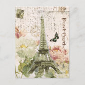 Carte postale vintage Tour Eiffel (Devant)