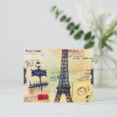 Carte postale vintage Tour Eiffel Paris Inspiratio (Debout devant)