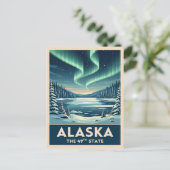 Carte Postale Vintage Travel Alaska Winter Landscape Retro (Debout devant)