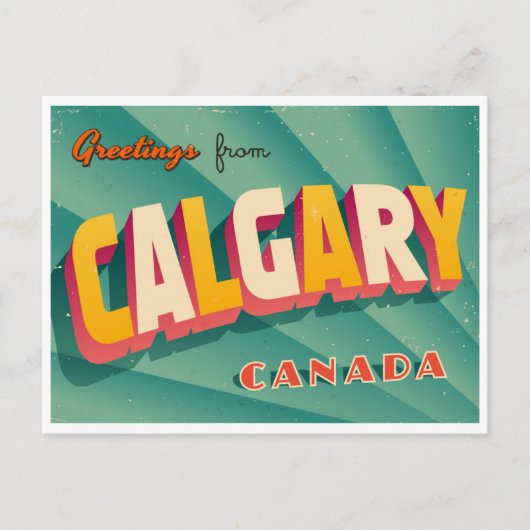 Carte Postale Vintage travel Calgary Alberta Canada edmonton (Devant)