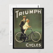 Carte postale vintage : Triumph Cycles (Devant / Derrière)