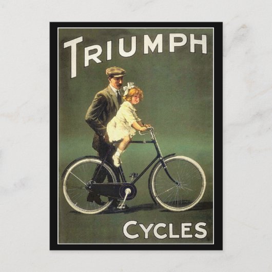 Carte postale vintage : Triumph Cycles (Devant)