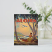 Carte Postale Vintage Tropical Hawaii Aloha (Debout devant)