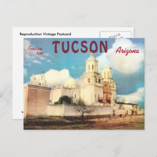 Carte Postale Vintage Tucson (Devant / Derrière)