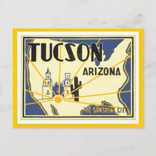 Carte Postale Vintage Tucson Arizona