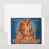 Carte Postale Vintage Tutankhamen Étiquette de fruit (Devant / Derrière)