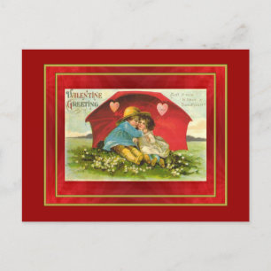 Carte postale vintage Umbrella Love Valentine