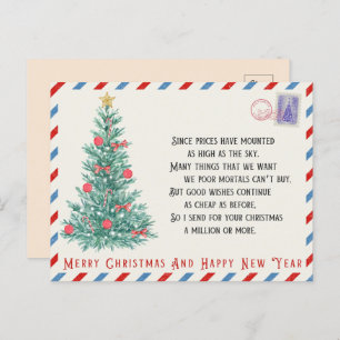 Carte Postale Vintage Un Arbre De Noël