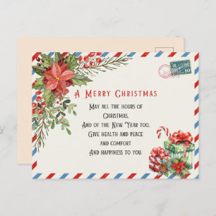 Carte Postale Vintage un joyeux Noël