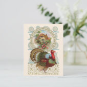 Carte postale Vintage "Un Joyeux Thanksgiving" (Debout devant)