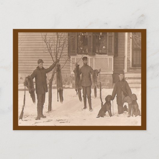 Carte Postale Vintage Une Chasse Nous Allons (Devant)