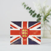 Carte postale vintage Union Jack Coat of Arms (Debout devant)
