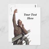 Carte postale vintage USN Sailor Shout Out (Devant / Derrière)