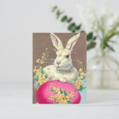 Carte Postale vintage vacances Pâques lapin (Debout devant)