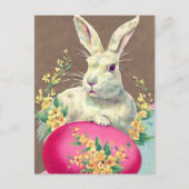 Carte Postale vintage vacances Pâques lapin (Devant)