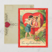 Carte postale vintage Valentine (Devant / Derrière)