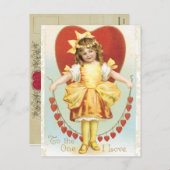 Carte postale vintage Valentine (Devant / Derrière)