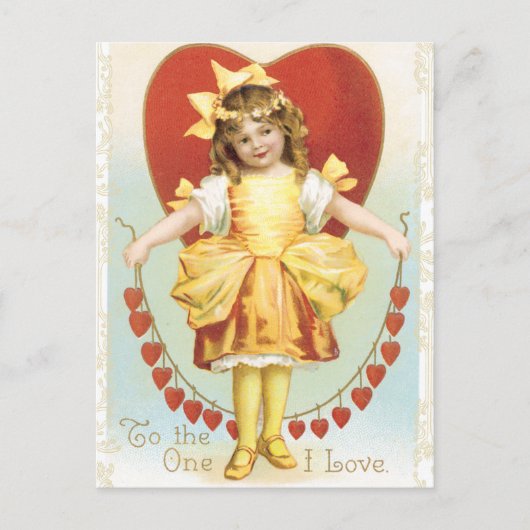Carte postale vintage Valentine (Devant)