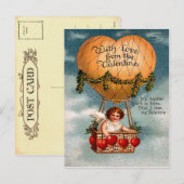Carte postale vintage Valentine (Devant / Derrière)