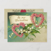 Carte postale vintage Valentine (Devant / Derrière)