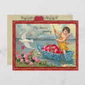 Carte postale vintage Valentine (Devant / Derrière)