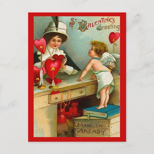 Carte postale vintage Valentine (Devant)