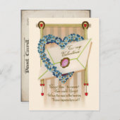 Carte postale vintage Valentine (Devant / Derrière)