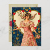 Carte postale vintage Valentine (Devant / Derrière)