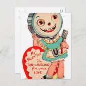 Carte postale vintage Valentine (Devant / Derrière)